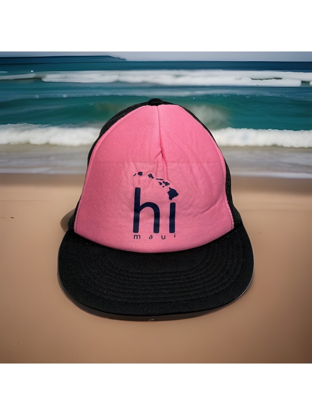 Maui Hawaii Islands Beach Volcanoes Great White Sharks Surfing Wave Baseball Cap